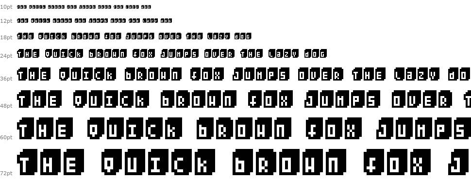 Pixeliza 20 font Waterfall