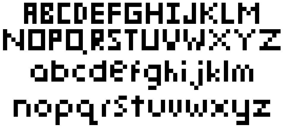PixelMix Micro písmo Exempláře
