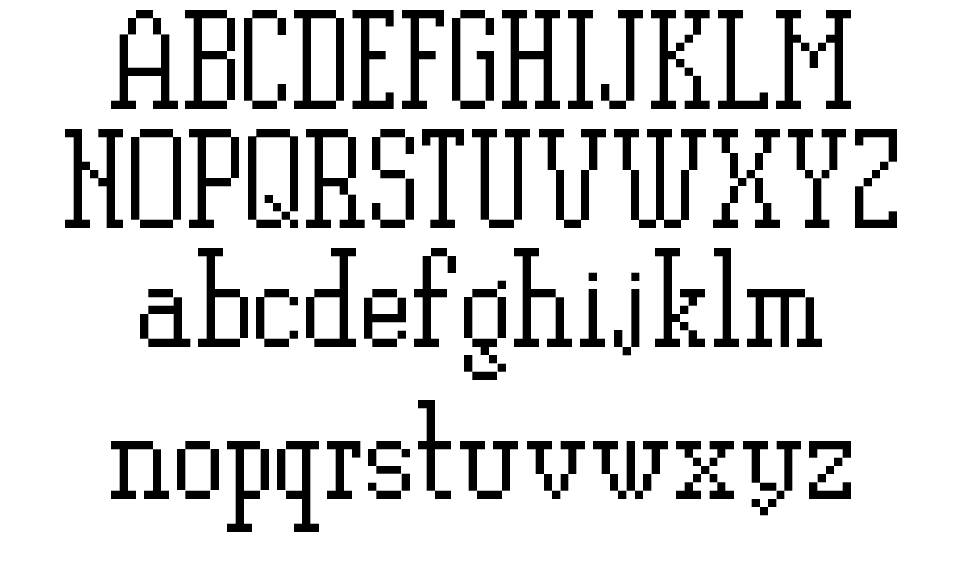 PixelPlay フォント 標本
