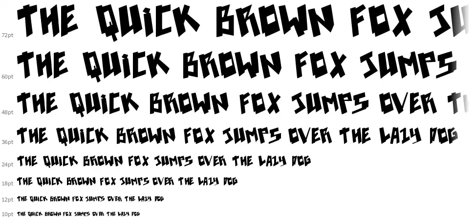 Pixelpunkfont waterfall