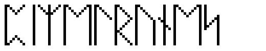 PixelRunes font