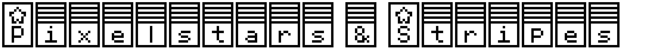 Pixelstars & Stripes písmo