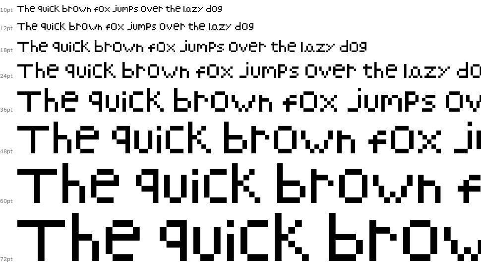 Pixely font Waterfall