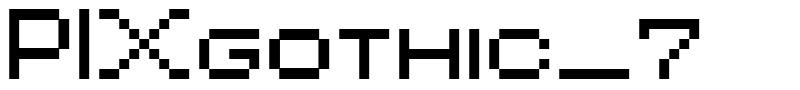 PIXgothic_7 шрифт