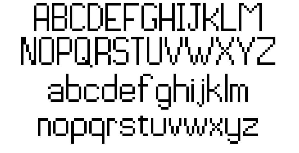 Pixiel font Örnekler