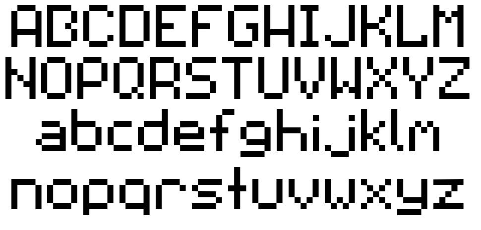 Pixilator 字形 标本