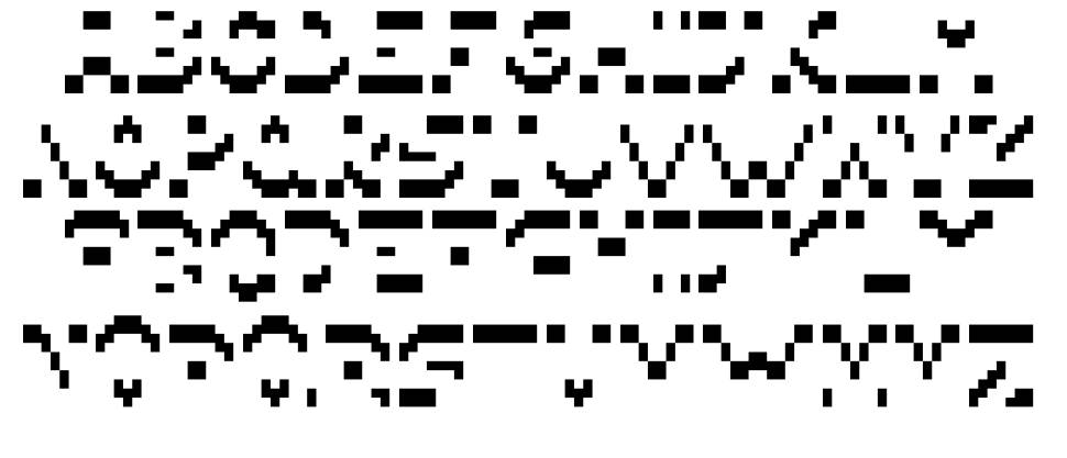 PixIllegible フォント 標本