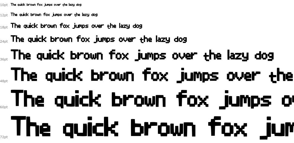 Pixle Font font Şelale