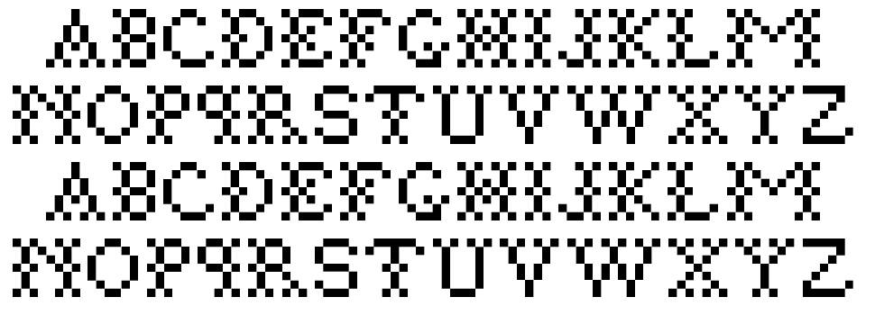 Pixtile font specimens