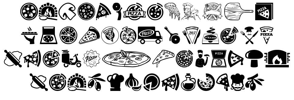 Pizza 字形 标本