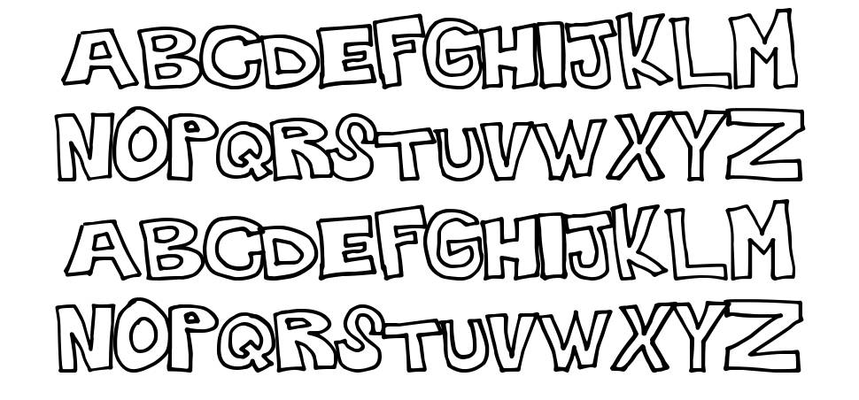 Plain Handline font specimens
