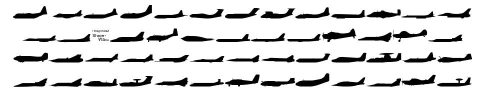 Planes-S-Modern font specimens
