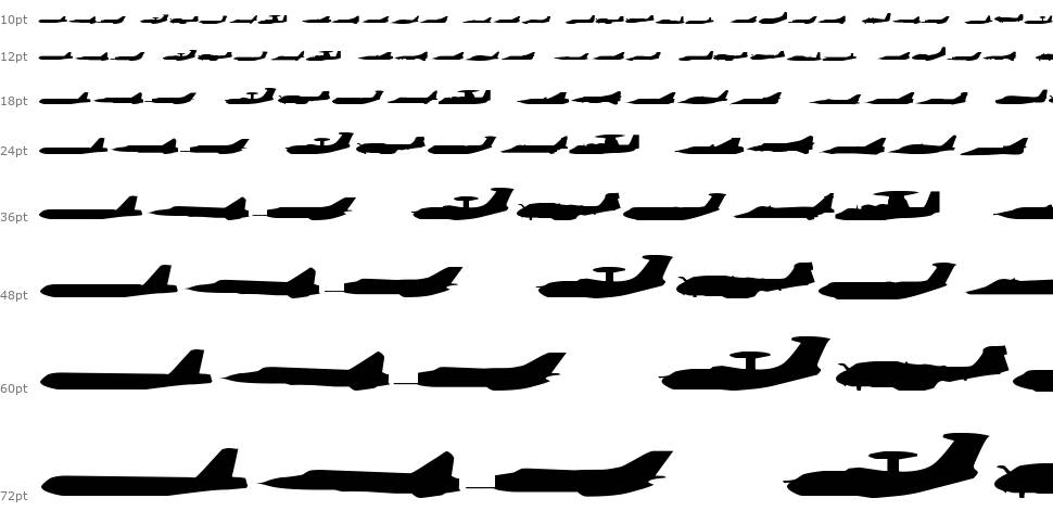 Planes-S-Modern шрифт Водопад