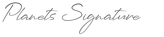 Planets Signature шрифт