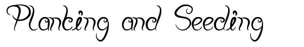 Planting and Seeding font