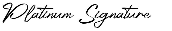 Platinum Signature шрифт