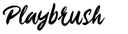 Playbrush font