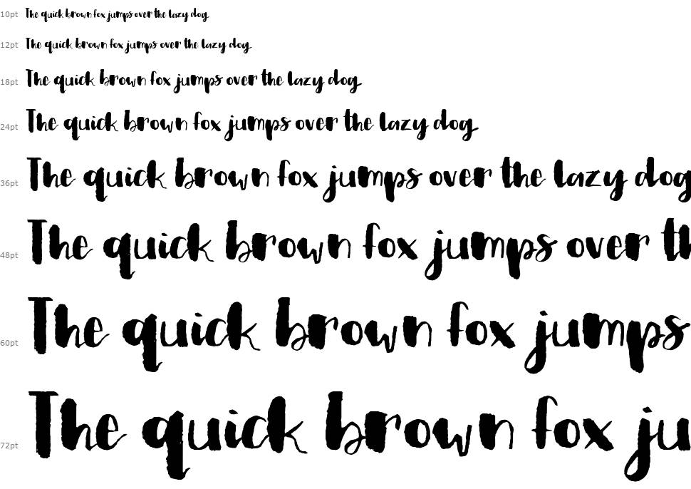 Plum Brush Script font Waterfall