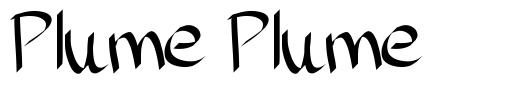 Plume Plume шрифт