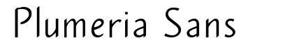 Plumeria Sans font