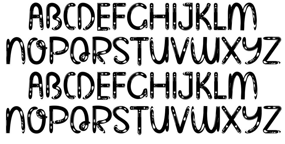 Pocky Cocky font Örnekler