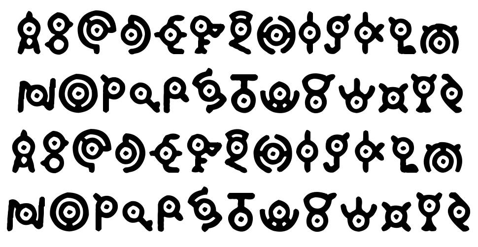 Pokemon Annon font specimens