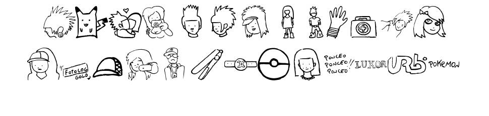 Pokemona font Örnekler