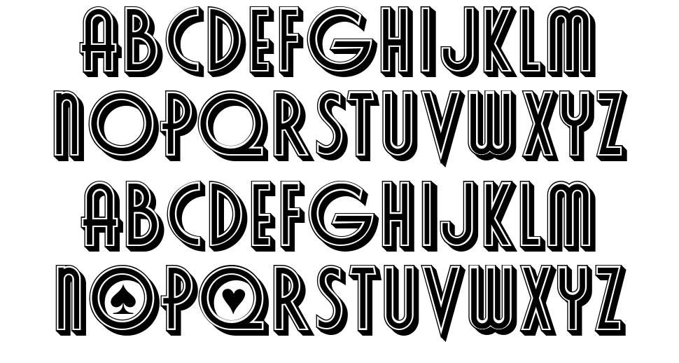 Poker font specimens