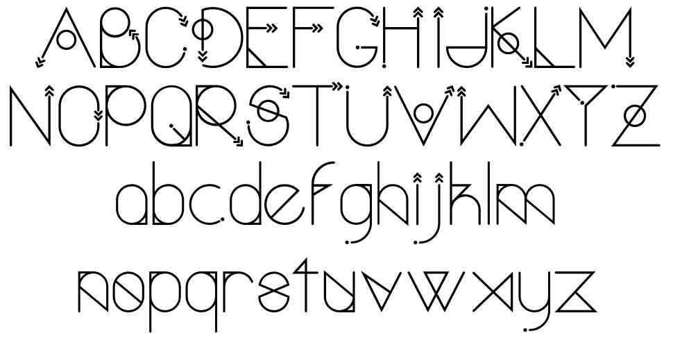 Polar Vertex font specimens