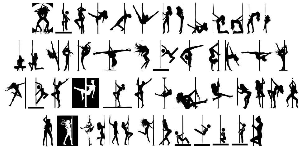 Pole Dance 字形 标本