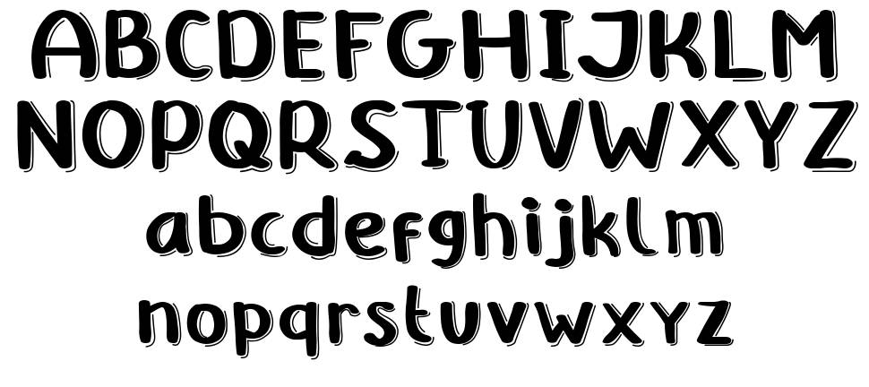 Polka font specimens