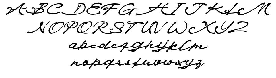 Pollard Signature font specimens