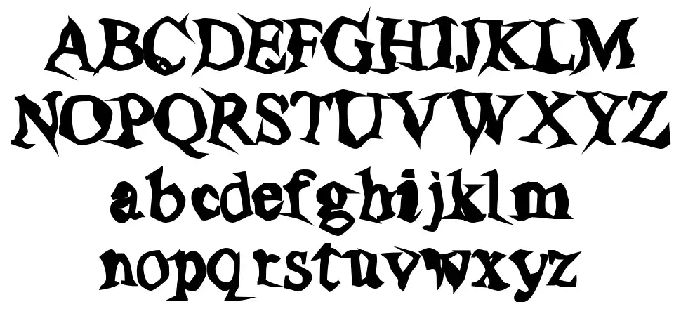 Poltergeist Thick font specimens