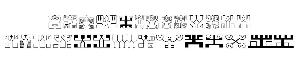 Polynesien Etua písmo Exempláře