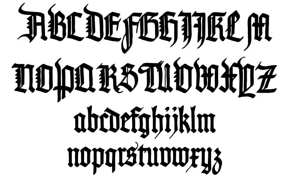 Pommern Gotischfont specimens