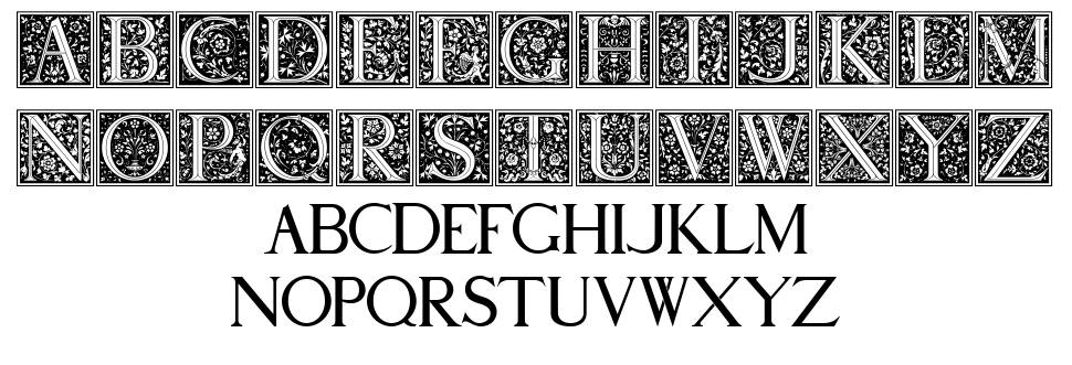 Pompei font specimens