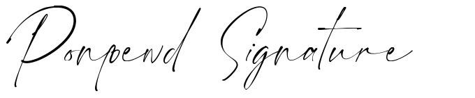 Ponpewd Signature písmo