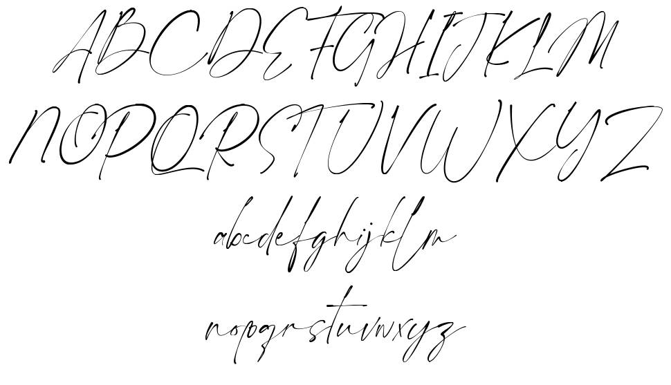 Ponpewd Signature font specimens