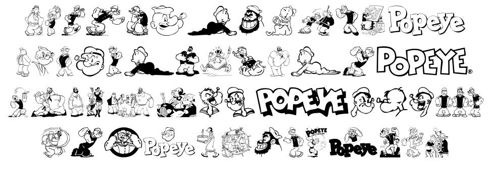 Popeye 字形 标本