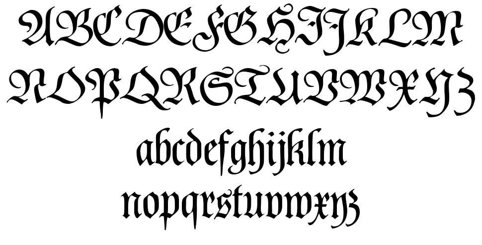 Poppl Fraktur CAT フォント 標本