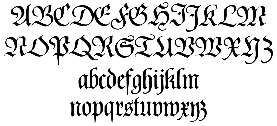 Poppl Fraktur CAT font Örnekler