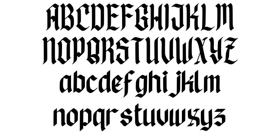 Porsilyne 字形 标本