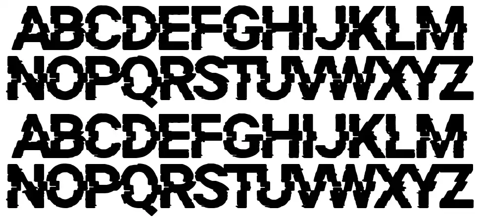 Portentous Distorted font specimens