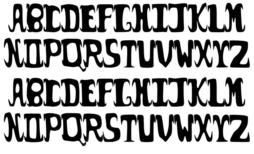 Possum Droppings font specimens