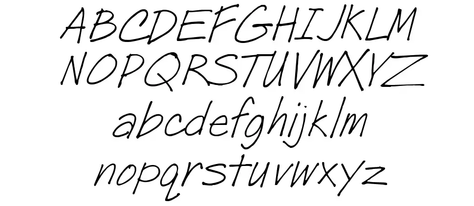 Post Note font Örnekler