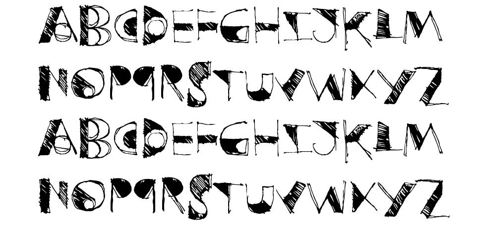 Postructure font specimens