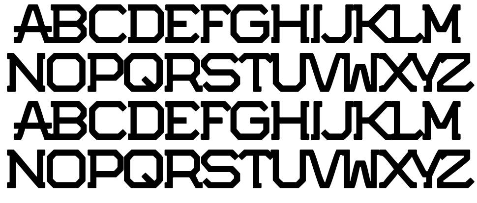 Potorro Angular font Örnekler