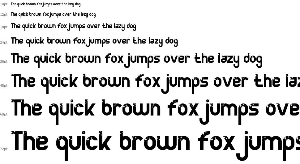 Power Clean font Waterfall