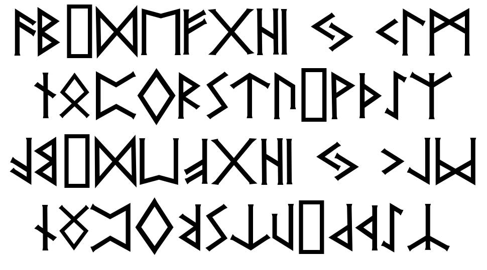 PR Runestones 2 шрифт Спецификация