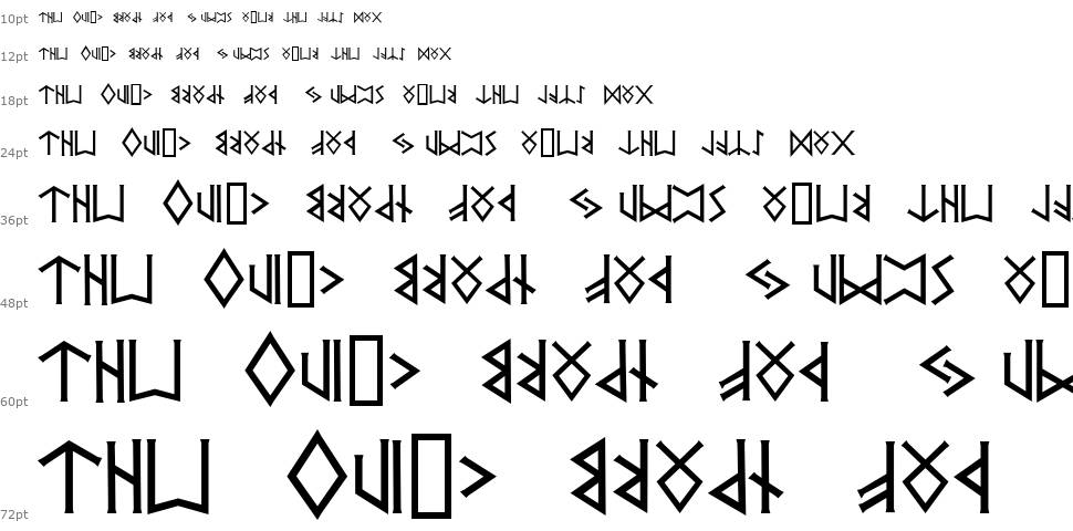 PR Runestones 2 шрифт Водопад
